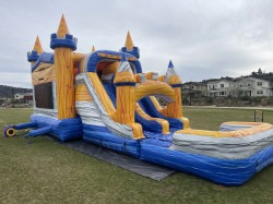 IMG 3990 1711822421 Dual Lane Marble Bounce House Castle- (Wet Combo)