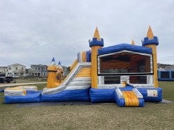 IMG 3993 1711822420 Dual Lane Marble Bounce House Castle- (Wet Combo)
