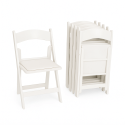 White Resin Padded Chairs